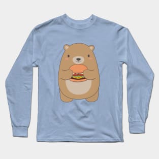 Brown Bear Burger T-Shirt Long Sleeve T-Shirt